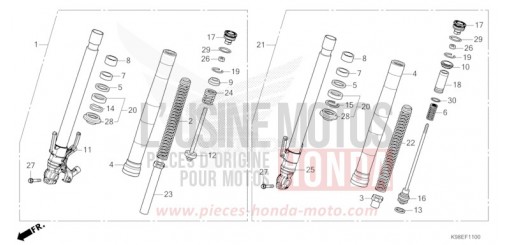 FRONT FORK CBF125NAR de 2024